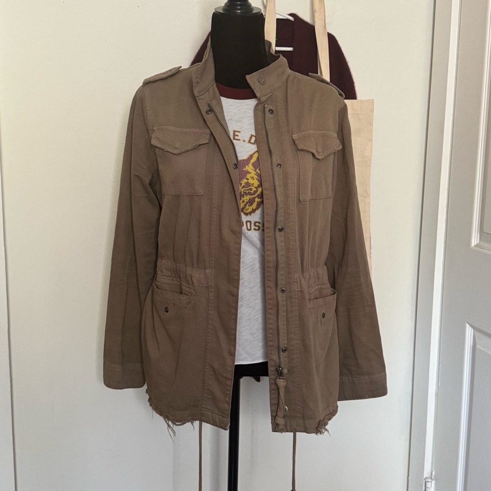Serra Utility Military Field Jacket Tan Cotton Anorak – Women’s